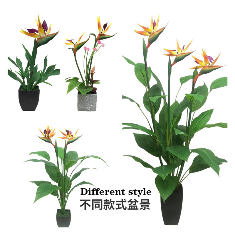 Factory Supplier: High Simulation PVC Bird of Paradise Bonsai
