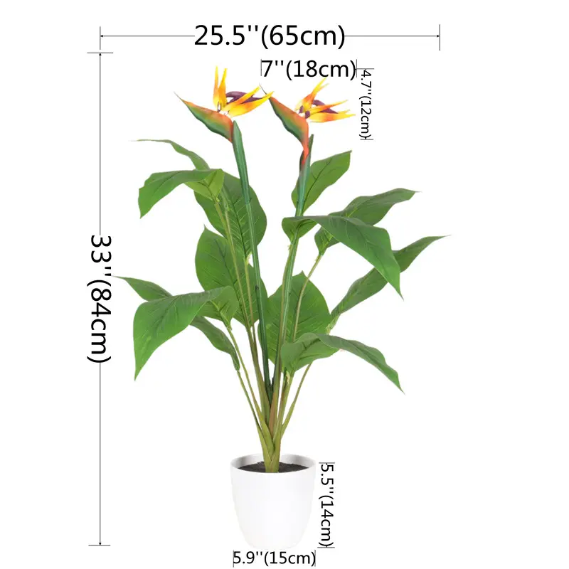 Factory Supplier: High Simulation PVC Bird of Paradise Bonsai