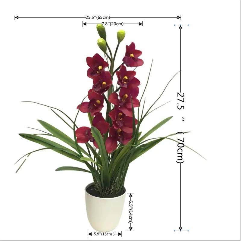Factory Direct High-Quality Simulated Cymbidium Bonsai