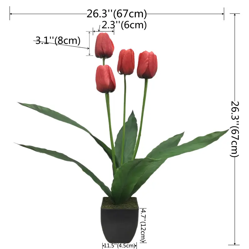 Long-Lasting Faux Tulips: Factory-Direct