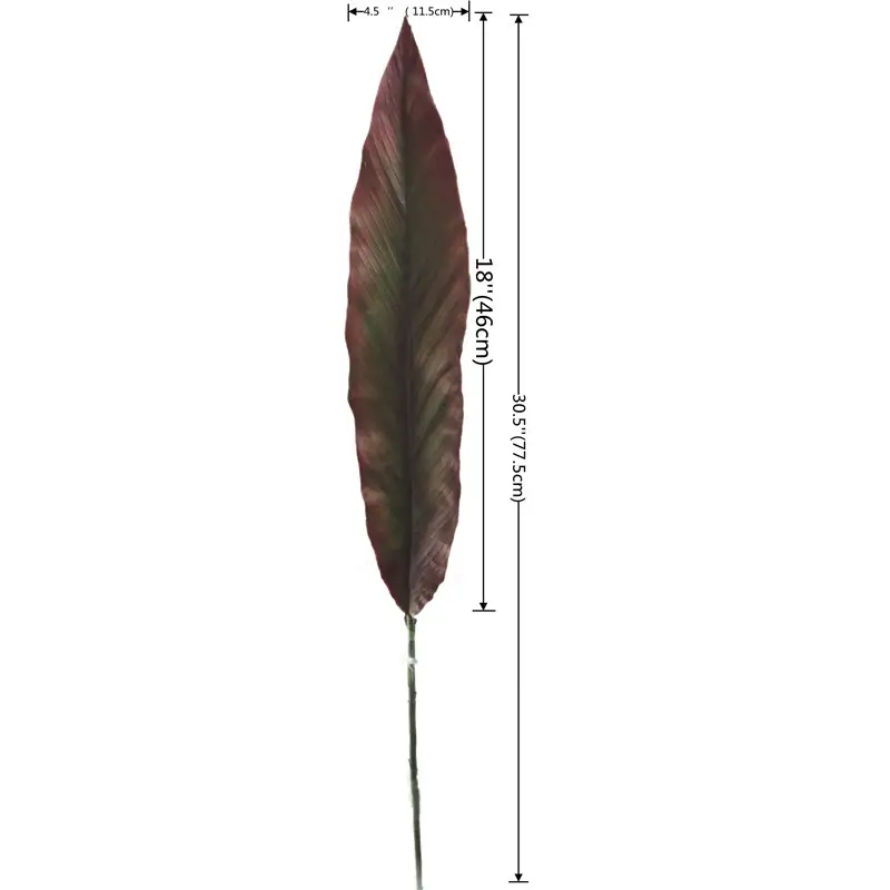 High Simulation PVC Bird of Paradise Leaf