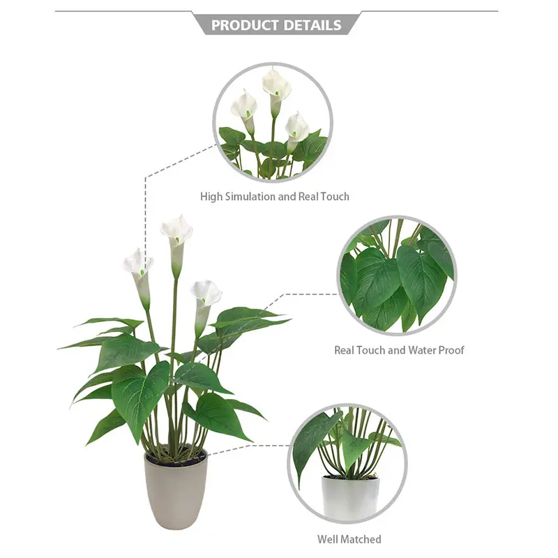 Manufacturers of Non-Fading Calla Lily Bonsai with Natural Simulation05ar1