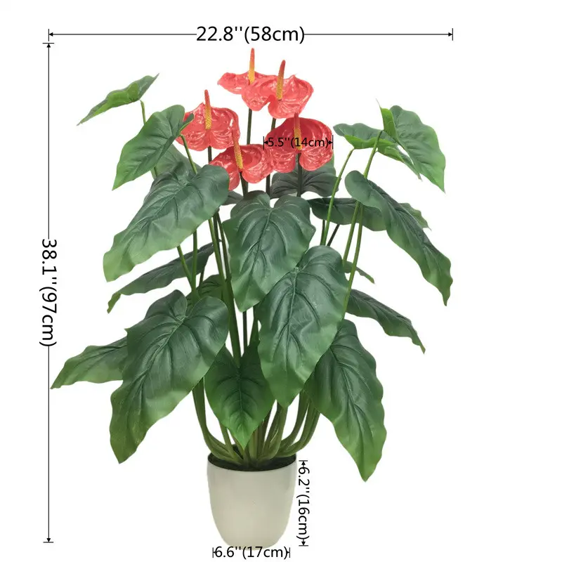 Factory-Made Anthurium Bonsai: High Simulation, Waterproof, ODM Available