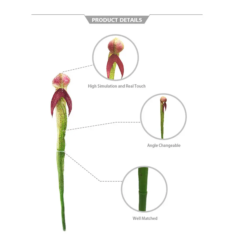 Factory-Direct Artificial Snakehead Orchids03kkt