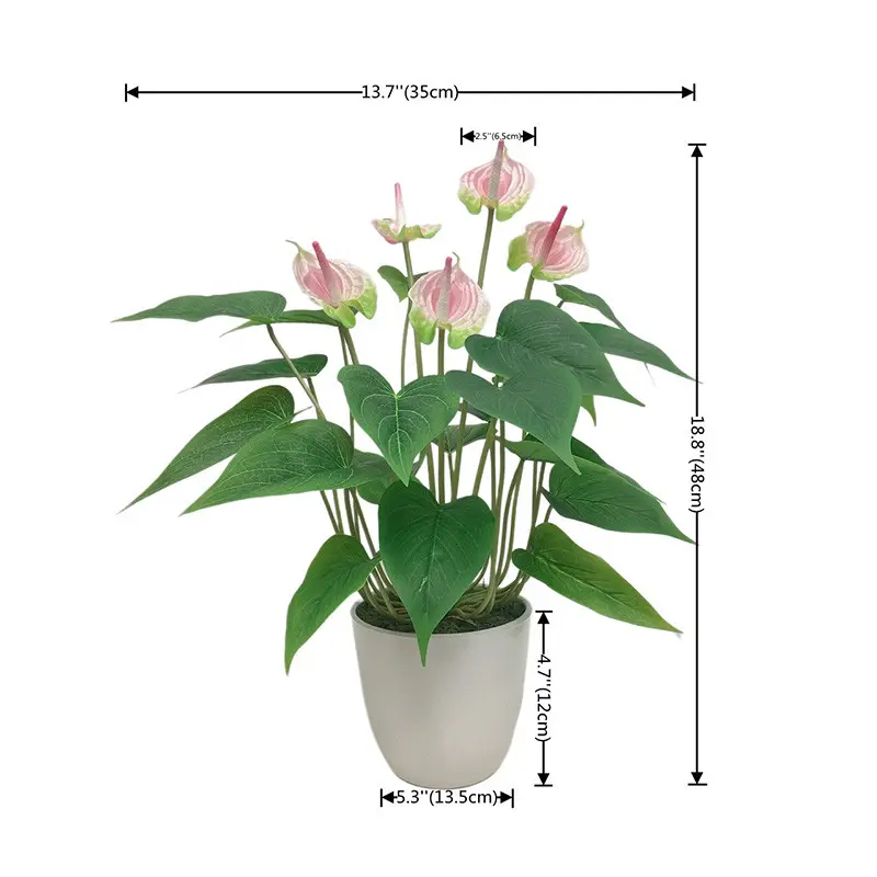 Factory-Made Anthurium Bonsai: High Simulation, Waterproof, ODM Available