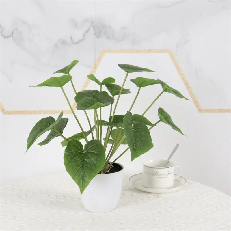 Factory Direct High Simulation Anthurium Leaf Bonsai