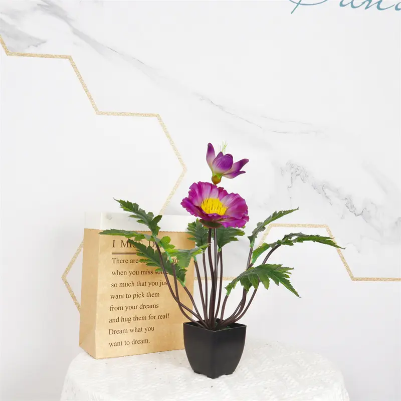 High-quality Simulated Poppy Bonsai for Natural Charm-product